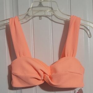 Peach Twist Front Swim Top